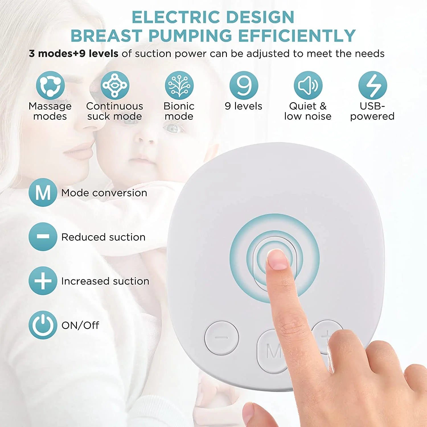 Double Electric Breast Pump – Portable, Pain-Free, and Powerful Milk Collection