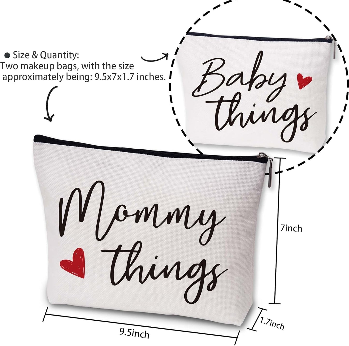 Mommy and Baby Canvas Pouch Set – The Perfect Gift for Expecting Moms