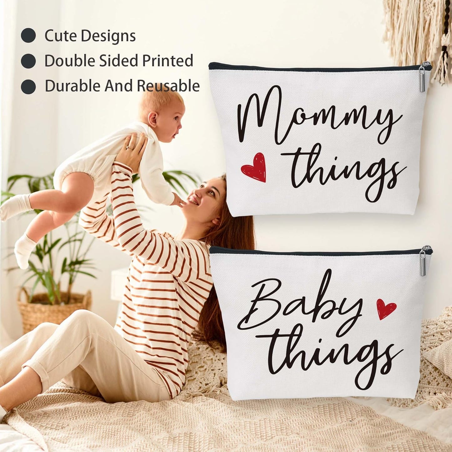 Mommy and Baby Canvas Pouch Set – The Perfect Gift for Expecting Moms