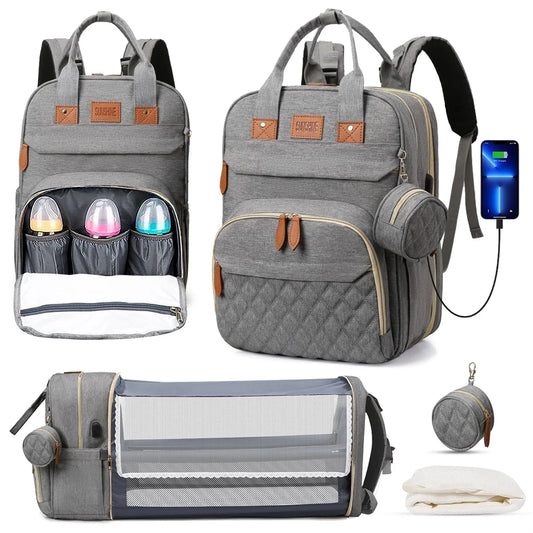 AWESOME Diaper Bag Backpack with Changing Station